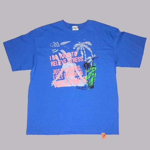 T-shirt Vintage Homme Pirana Joe Key West - Vert, Taille XL, Coton, Années 2000